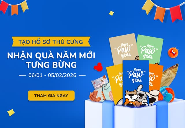 Tạo hồ sơ thú cưng, nhận quà năm mới từ Pawhub